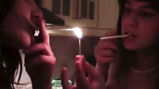 Sizzling lesbo foursome heats up the living room 45