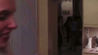 Sizzling lesbo foursome heats up the living room 45