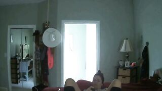 Brunette Solo With Black Dildo