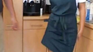 Amateur mom Fucks Young Dude inside Tight White G-string