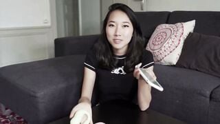 chinese 19 year old Anal Gape & Monster African Cock Cum Drink pov