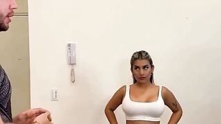 Latin cougar & Blonde Long Titted Pounded Yoga Instructor Inside Three-way