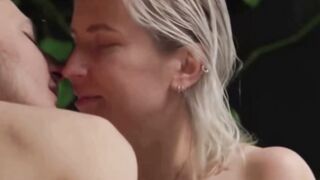 June Summers Tantric Sex With Inked Man On Lush Bed