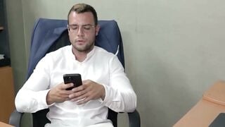 Glasses-Wearing MILF In Stockings Gets Pounded Hard On Office Desk