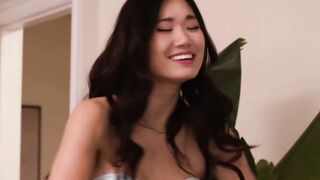 oriental Thot Lucy Mochi Blows Dick While Hispanic Friends Scissor Her Vagina