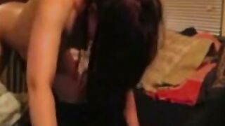 Filming Interracial Amateur Brunette MILF From Behind