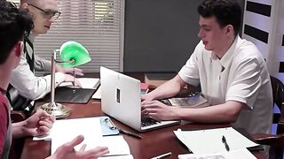 Jett Ebony Gangbanged By Classmates Into The Library