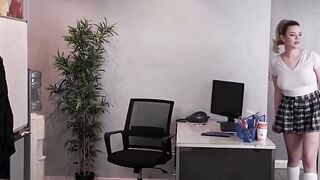 Jett Ebony Gangbanged By Classmates Into The Library