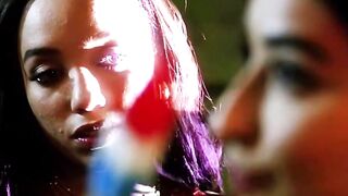 Alexis & Emily Suck big black dick Dick inside Bae 3some