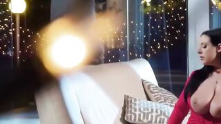 Angela White Deepthroats Markus Dupree's Big Dick inside Tight Red Dress