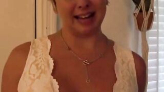 Thick Blonde Stepmom Blows Dick & Swallows Amateur Cum pov