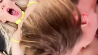 Bella Mur Inked Teen Deepthroats Sam Frost In Neon Harness