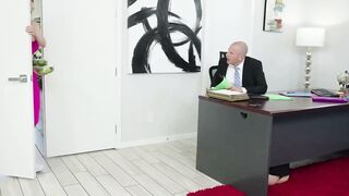 Krissy Castle Blows Dick & Swallows Cum inside Office Secretary Video