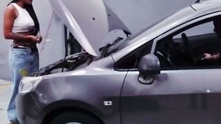 Inked Mechanic Mariana Martix Gets Anal Gaped inside Vehicle Garage