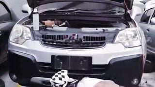 Inked Mechanic Mariana Martix Gets Anal Gaped inside Vehicle Garage