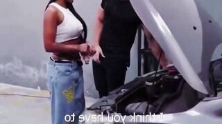 Inked Mechanic Mariana Martix Gets Anal Gaped inside Vehicle Garage
