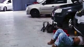 Inked Mechanic Mariana Martix Gets Anal Gaped inside Vehicle Garage