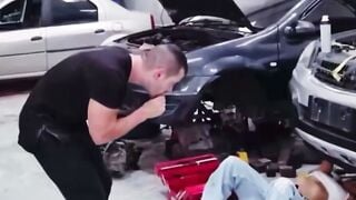Inked Mechanic Mariana Martix Gets Anal Gaped inside Vehicle Garage