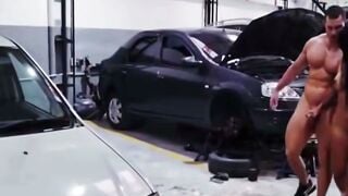 Inked Mechanic Mariana Martix Gets Anal Gaped inside Vehicle Garage