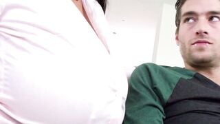 Ava Addams Blows BF's Penis While Momming Him