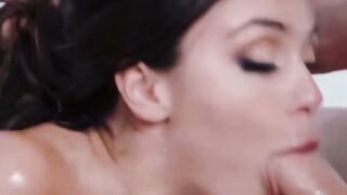 Martina Blows Long Dick While Wearing Fishnet Bodysuit