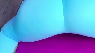 Inked Blonde cougar Blows Dick During Yoga Session