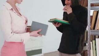 Abigail Mac Deepthroats Penis Inside Library Game Curator Movie