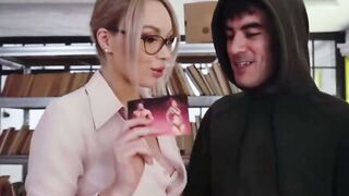 Abigail Mac Deepthroats Penis Inside Library Game Curator Movie