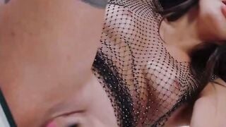 Martina Blows Long Dick & Gets Anal Cummed Inside Tight Fishnet