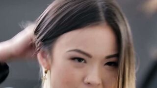 Stunning babes Hime Marie and Lulu Chu receive their graduation cum as gift