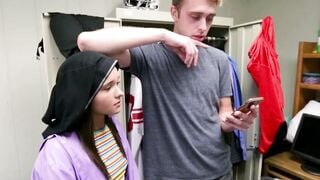Good looking small teen is eager to ride a huge dick Hoe 2