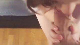 Redhead Amateur Gives a Christmas Blowjob