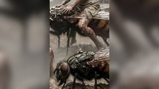 AI Fantasy Fairies Suck Giant Insect Penises in Muddy Bestiality