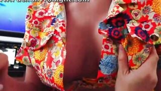 Abigail Mac Blows Huge Dick inside Floral Dress Before Jizzed Boned