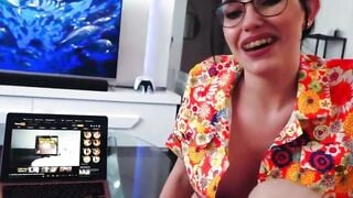 Abigail Mac Blows Huge Dick inside Floral Dress Before Jizzed Boned