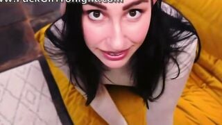 Step Cougar Sara Blows Dick & Gets Cum on Long Melons with Stepson Tomas