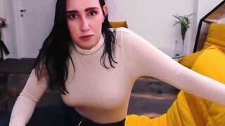 Step Cougar Sara Blows Dick & Gets Cum on Long Melons with Stepson Tomas