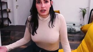 Step Cougar Sara Blows Dick & Gets Cum on Long Melons with Stepson Tomas