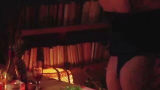 Amateur Teenie Lovers Blows Dick & Fucks on Candlelit Valentine's Date Table