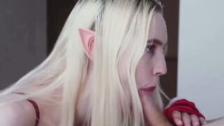 Christmas Elf Blows Penis Then Gets Pounded From Behind into Tight Red Underwear