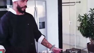 Slim Cuckold Fiance Fucks Chef While Hubby Calls On Phone
