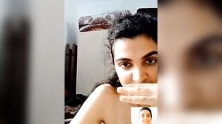 Beautiful indian housewife bhumika stripping nude on webcam show