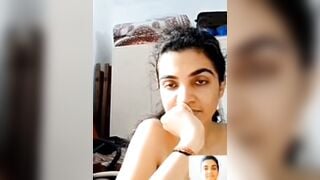 Beautiful indian housewife bhumika stripping nude on webcam show