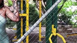 Abigail Mac Fucks Huge Black Basketball Player into Park