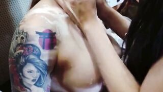 Nikki Sexx Blows Dick & Gets Pounded into Fishnets Kitchen Mess