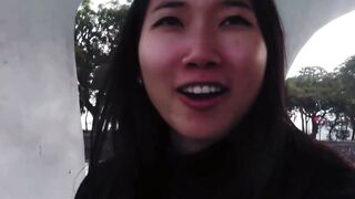oriental Goddess Blows Penis & Swallows Cum into Amateur pov