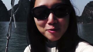 oriental Goddess Blows Penis & Swallows Cum into Amateur pov