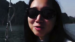 oriental Goddess Blows Penis & Swallows Cum into Amateur pov