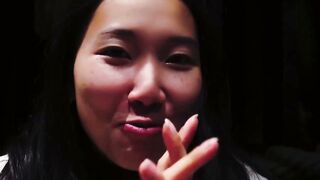 oriental Goddess Blows Penis & Swallows Cum into Amateur pov