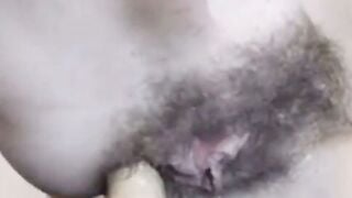 Hairy Amateur Girl Plays with Anal Hole on Webcam